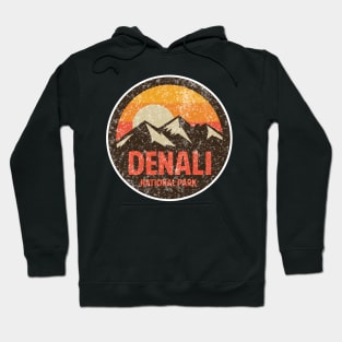 Denali National Park Retro Sticker Hoodie